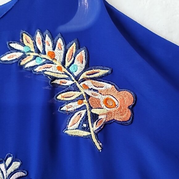 Zingara Women's Size 1 Floral Embroidered Blouse Tassels For Parts! Read - Picture 9 of 16